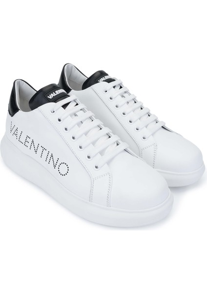 Mario Valentino Unisex Hakiki Deri Beyaz/siyah Sneakers & Spor Ayakkabı 1040 95B2302 Ayk Y24 Whıte/black