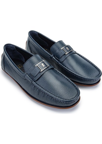 Erkek Hakiki Deri Lacivert Loafer Ayakkabı 537 3429 Erk Ayk Y24 Lacı Fltr fiyatları