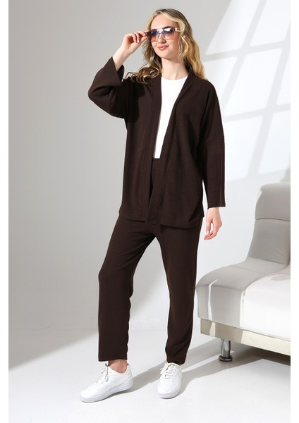 Burgu Kimono 2'li Takım Full Likralı Salaş Kesim