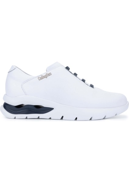 Erkek Hakiki Deri Beyaz/lacivert Sneakers & Spor Ayakkabı 618 45414 Erk Ayk SK22/23 Graın/blanco