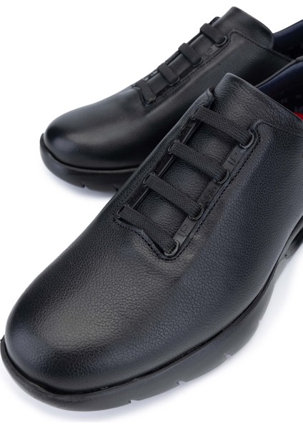 Erkek Hakiki Deri Siyah/gri Sneakers & Spor Ayakkabı 618 45414 Erk Ayk SK22/23 Hudson/negro