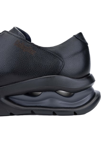 Erkek Hakiki Deri Siyah/gri Sneakers & Spor Ayakkabı 618 45414 Erk Ayk SK22/23 Hudson/negro