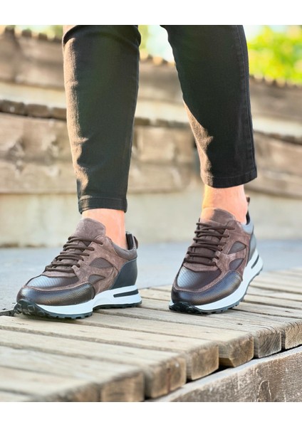 COFFE MEFTU 4916 HAKİKİ DERİ ERKEK SNEAKER KAHVERENGİ