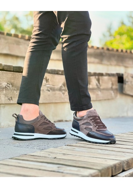 COFFE MEFTU 4916 HAKİKİ DERİ ERKEK SNEAKER KAHVERENGİ