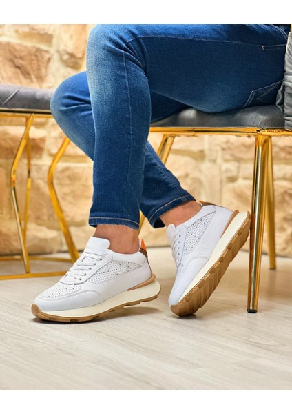 WHİTE DELTADA1635 HAKİKİ DERİ WHİTE SNEAKER ERKEK BEYAZ fırsatları
