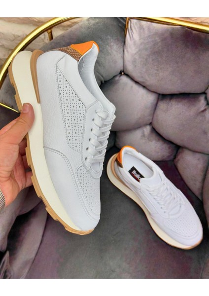WHİTE DELTADA1635 HAKİKİ DERİ WHİTE SNEAKER ERKEK BEYAZ indirimleri