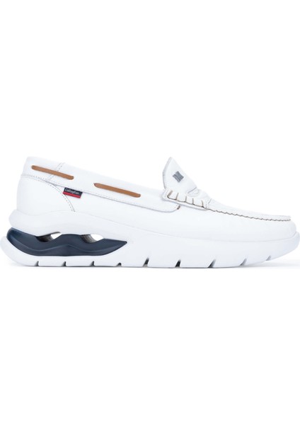 Erkek Hakiki Deri Beyaz Casual Ayakkabı 618 47501 Erk Ayk Y22 Blanco