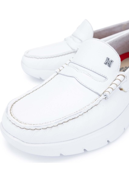 Erkek Hakiki Deri Beyaz Casual Ayakkabı 618 47501 Erk Ayk Y22 Blanco modelleri