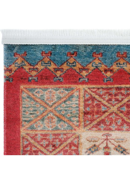 Vintage 04 Multi Antik Desen Makinede Yıkanabilir Halı Kaymaz Dijital Baskı Ince Mutfak Halısı