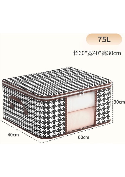 Balıksırtı Görünür Saklama Çantası Giyim Pamuklu Yorgan Saklama Kutusu Toz Geçirmez Ev Hareketli Ambalaj Çantası Saklama Kutusu (Yurt Dışından)