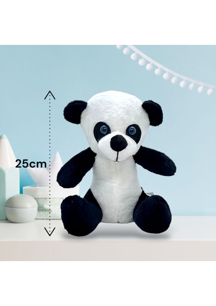 25 cm Panda Peluş Ayıcık: Siyah ve Beyazın Uyumuyla Gelen Sevimli Dostluk