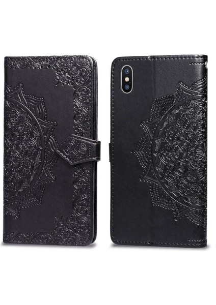 Iphone Xs Darbeye Deri Kılıf Basit Iş Çevirme Kapağı (Yurt Dışından)