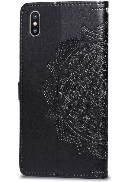 Iphone Xs Darbeye Deri Kılıf Basit Iş Çevirme Kapağı (Yurt Dışından)