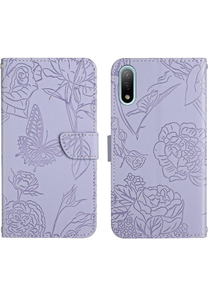 Bilek Kayışı ile Sony Xperia Ace Ii Için Kılıf Darbeye Deri Kılıf Pu (Yurt Dışından)