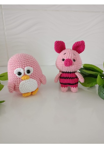 Piglet ve Pembe Penguen Oyuncak (Uyku Arkadaşı 2'li)