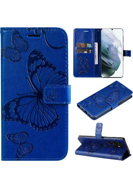 Samsung Galaxy S22 Uitra Flip Kickstand Darbeye Kapak Manyetik (Yurt Dışından)