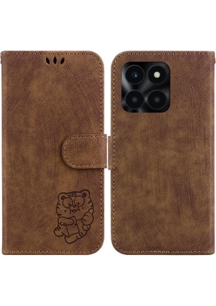 Onur Için Kılıf X6A Flip Folio Kabartmalı Sevimli Kaplan Tutucu Kapak Kart Durumda (Yurt Dışından)