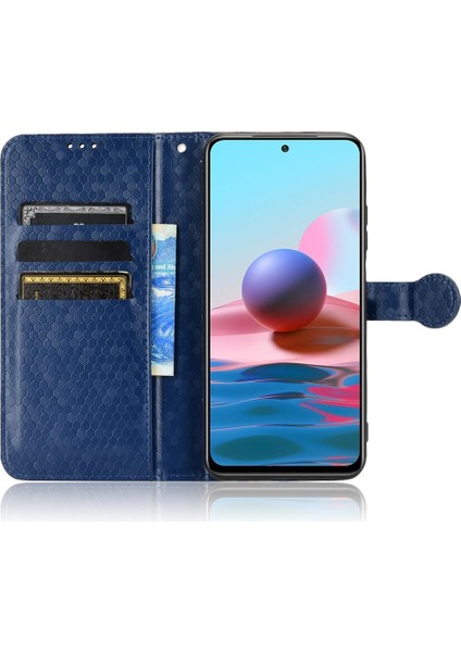 Xiaomi Redmi Için Not 10 4g Deri Cüzdan Kapak Geometrik Desen (Yurt Dışından)