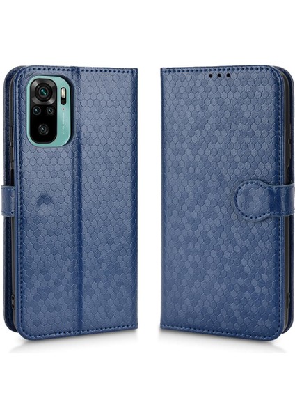Xiaomi Redmi Için Not 10 4g Deri Cüzdan Kapak Geometrik Desen (Yurt Dışından)