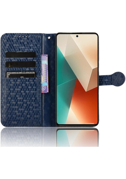Xiaomi Redmi Not 13 Için Kılıf 5g Deri Cüzdan Kapak Geometrik Desen (Yurt Dışından)