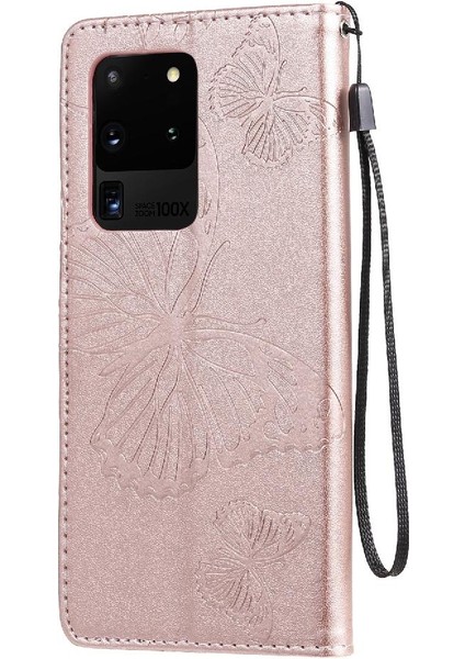 Samsung Galaxy S20 Ultra Manyetik Kapak Pu Deri Flip Kickstand (Yurt Dışından)