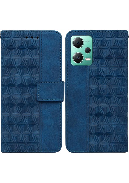 Xiaomi Redmi Not 12 5g Için Geometrik Kabartmalı Kickstand Özelliği Flip (Yurt Dışından)