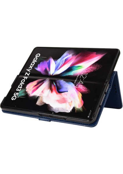 Samsung Galaxy Z Için Kılıf Fold 4 Manyetik Toka Deri Cüzdan Kapak (Yurt Dışından) modelleri