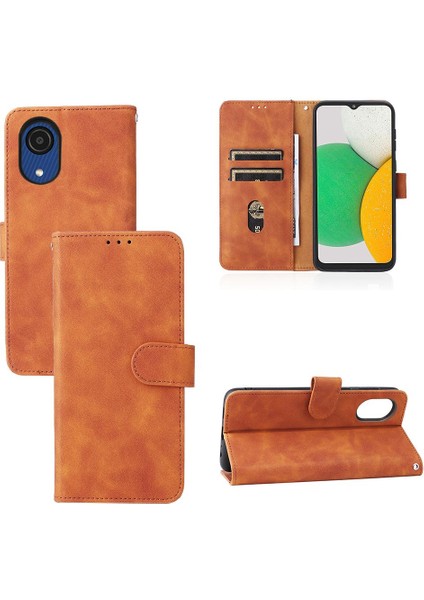 Samsung Galaxy A03 Çekirdek Tam Koruma Deri Folio Flip Case (Yurt Dışından)