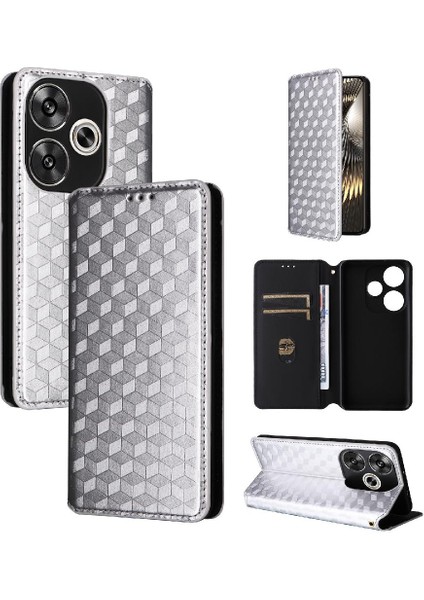 Xiaomi Poco F6 Pu Deri Cüzdan 3D Desen Manyetik Kapatma (Yurt Dışından)