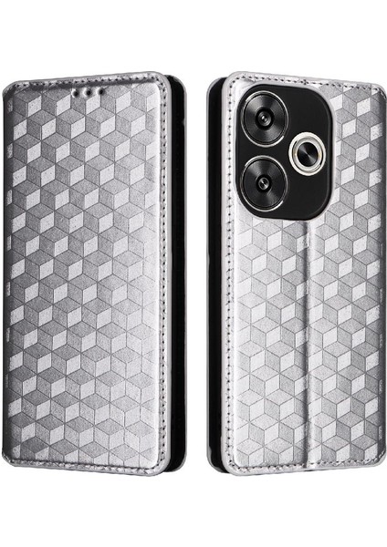 Xiaomi Poco F6 Pu Deri Cüzdan 3D Desen Manyetik Kapatma (Yurt Dışından)