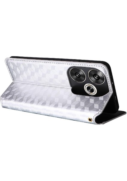 Xiaomi Poco F6 Pu Deri Cüzdan 3D Desen Manyetik Kapatma (Yurt Dışından)