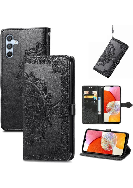 Samsung A14 4g Zarif Desen Basit Iş Deri Kılıf (Yurt Dışından) fiyatları