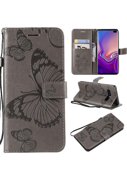 Samsung Galaxy S10 Artı Kart ile Pu Deri Darbeye Kapak (Yurt Dışından)