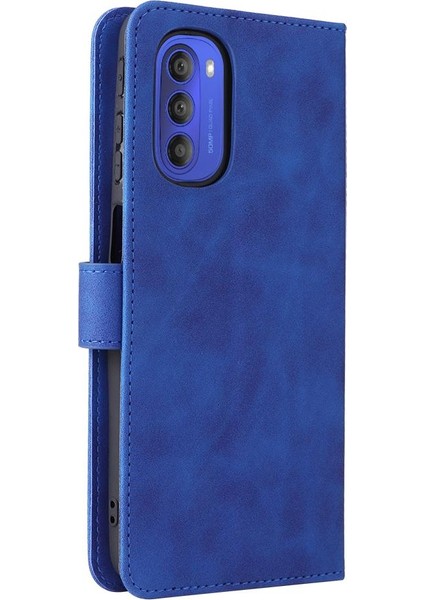 Mays Shop Motorola Moto G51 Deri Folio Flip Case Kart Ekleme Tam Için Kılıf (Yurt Dışından)