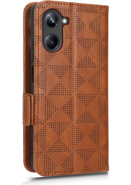 Realme 10 4g 3 Kart Tutucu Pu Deri Kapak Çevirin Cüzdan Görüntüleme (Yurt Dışından)