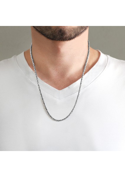 925 Ayar Gümüş 3 mm Erkek Kral Zincir fiyatları