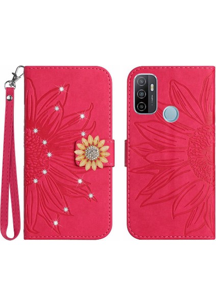 Oppo A53 2020/A32 Telefon Kılıfı Kart Tutucu Için Darbeye Dayanıklı Tpu Kabuk Pu (Yurt Dışından)