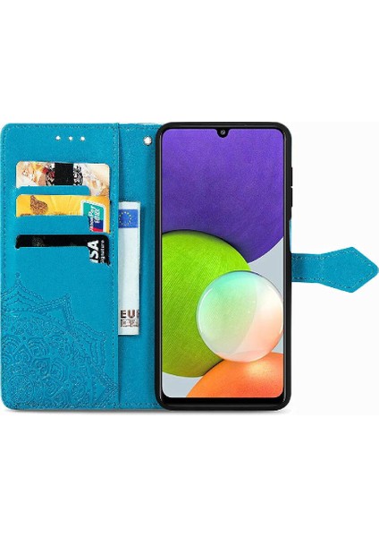 Samsung A22 4g Zarif Desen Darbeye Kapak Kapak Deri (Yurt Dışından)