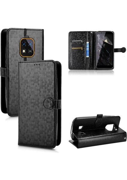 Oukitel WP18 Deri Cüzdan Kapak Manyetik Toka Geometrik Için Kılıf (Yurt Dışından) fiyatları