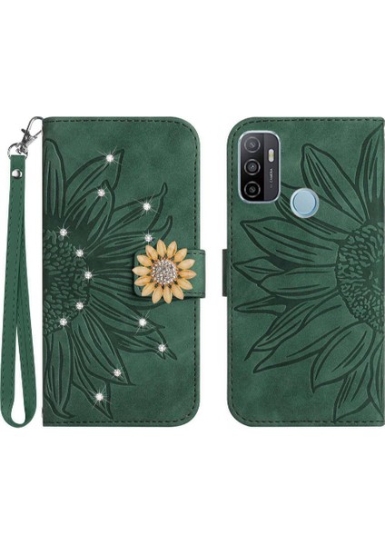 Oppo A53 2020/A32 Telefon Kılıfı Kart Tutucu Için Darbeye Dayanıklı Tpu Kabuk Pu (Yurt Dışından)