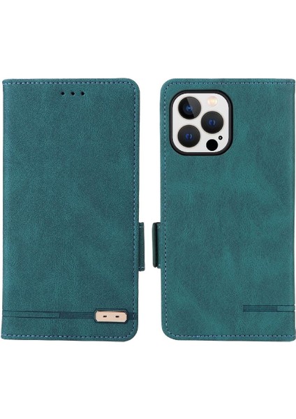 Iphone 14 Için Kılıf Pro Koruyucu Kapak Deri Kart ile Folio Flip Case (Yurt Dışından)