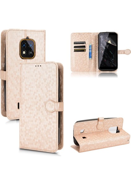 Oukitel WP18 Deri Cüzdan Kapak Manyetik Toka Geometrik Için Kılıf (Yurt Dışından) indirimleri