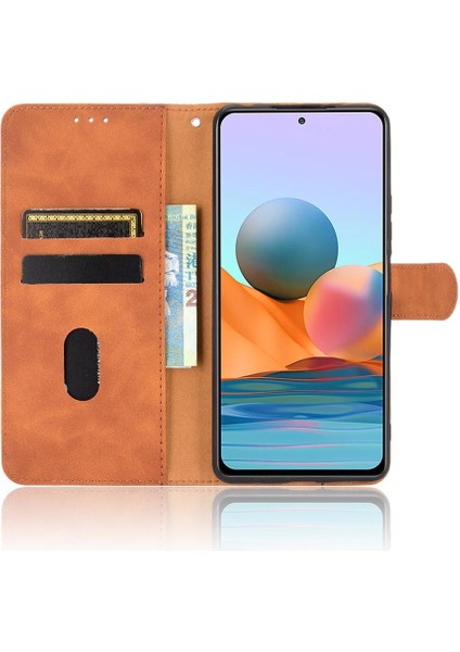 Xiaomi Redmi Not 10 Pro Max Deri Için Kılıf Folio Flip Case Kart Tam (Yurt Dışından)