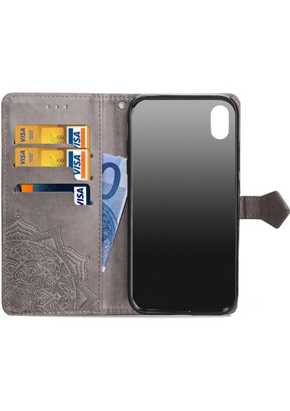 Iphone Xs Darbeye Deri Kılıf Basit Iş Çevirme Kapağı (Yurt Dışından)