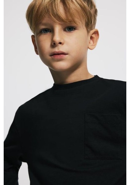 (Kids Boy) Cepli Uzun Kol Organik Pamuk T-shirt