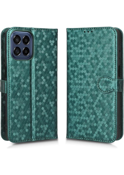 Samsung Galaxy M33 5g Için Geometrik Desen Manyetik Toka Deri (Yurt Dışından)