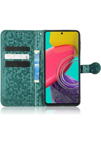 Samsung Galaxy M33 5g Için Geometrik Desen Manyetik Toka Deri (Yurt Dışından)