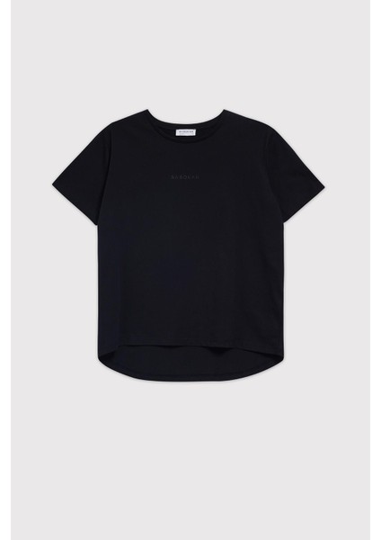 Kısa Kollu Asimetrik Kadın Tshirt