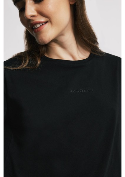 Kısa Kollu Asimetrik Kadın Tshirt
