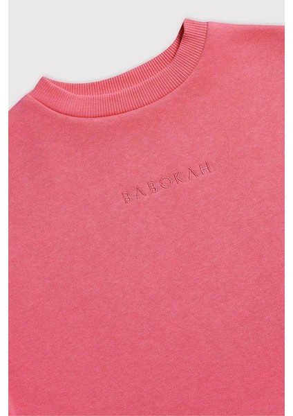 (Kids Girl) Bisiklet Yaka Şardonlu Sweatshirt indirimleri